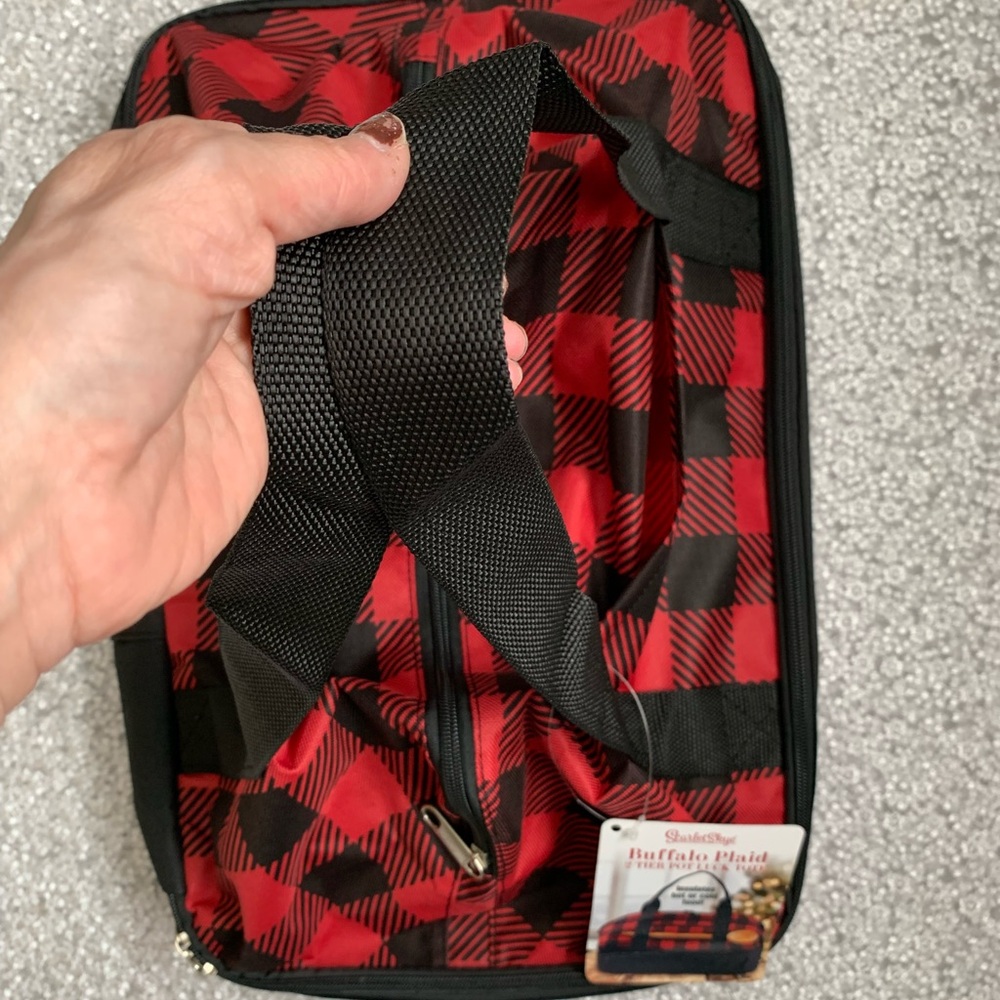 Scarlet Skye NWT Buffalo Plaid 2 Tier Pot Luck Tote Bag